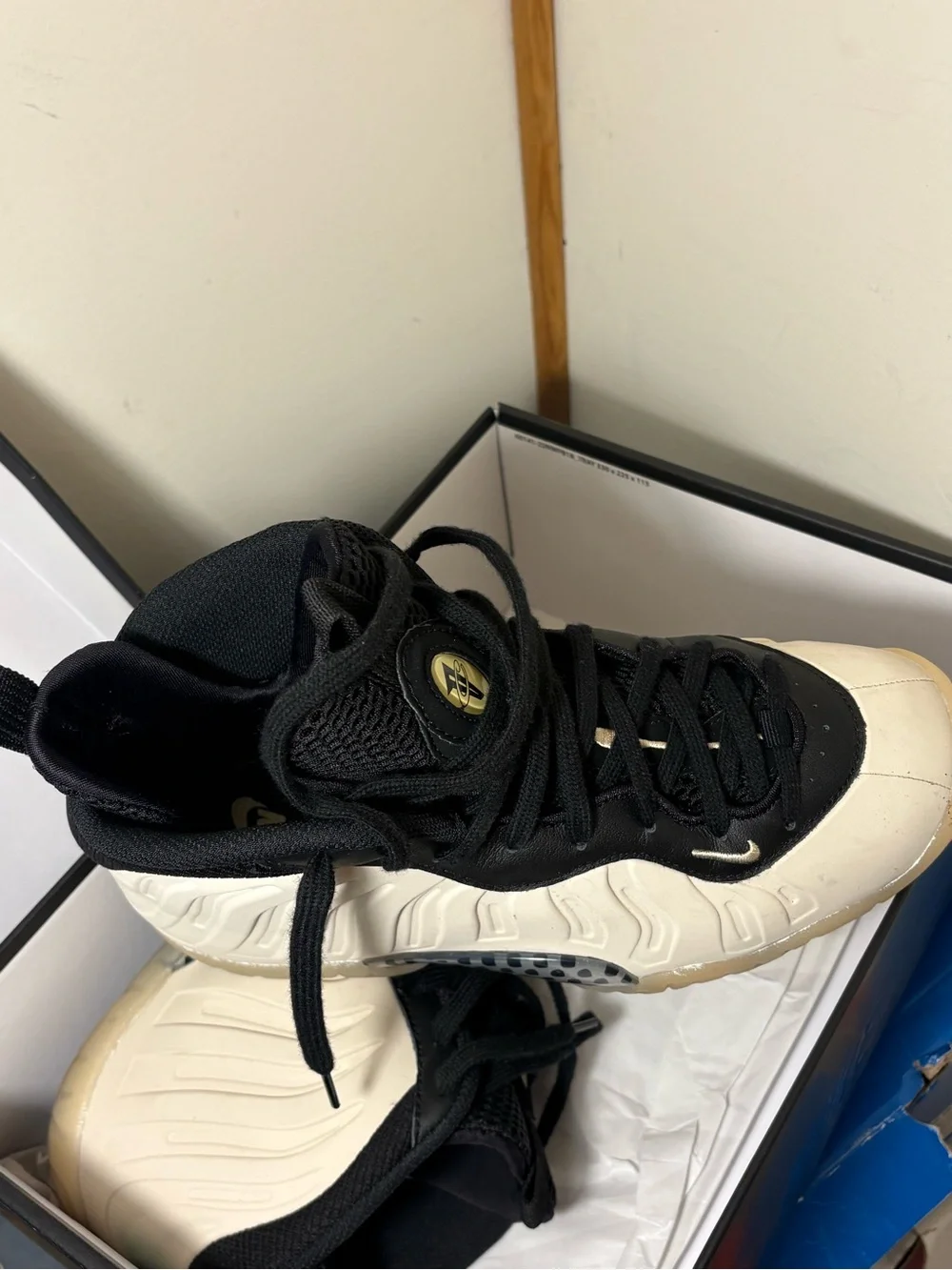 Nike Kids Foamposite Sneakers - Black & Cream